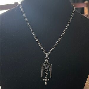 Killstar Gothic Cathedral Cross Pendant Necklace Dark Occult Jewelry